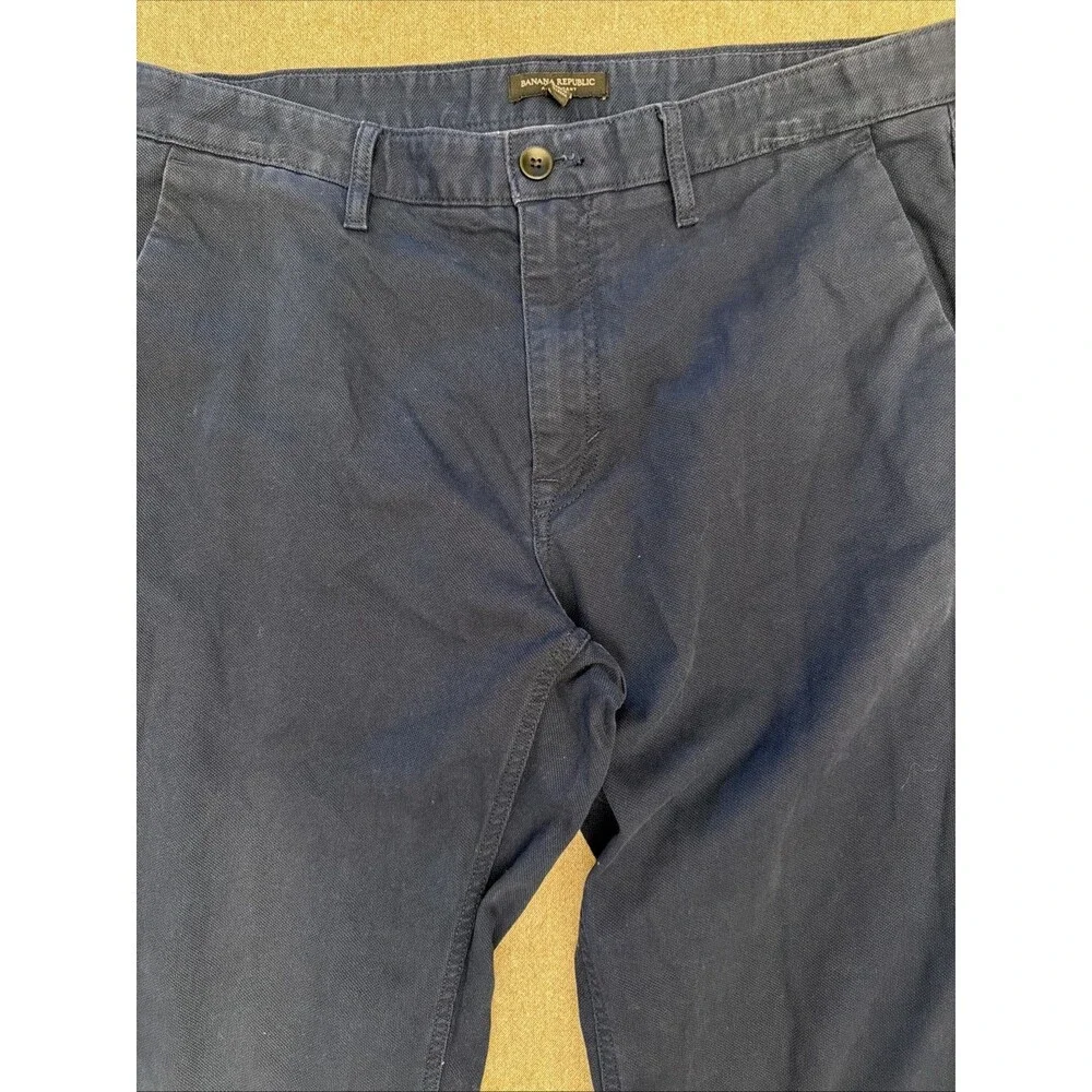 Banana Republic Pants Mens 34x34 Navy Blue Aiden Slim Fit Rapid Movement Chino